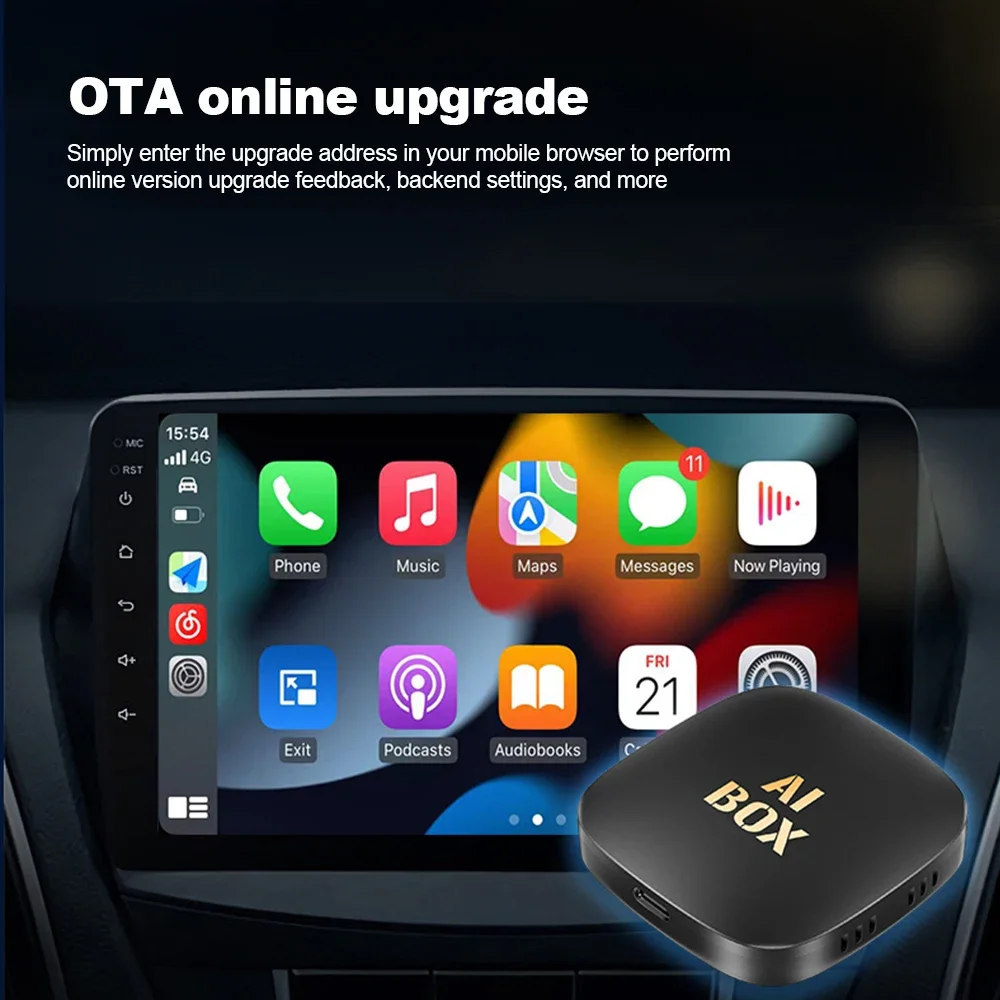 3 In 1 Wired to Wireless CarPlay Adapter Android 13.0 Auto Adapter  Youtube Nexflit Cars Smart Ai Box Bulit in Play Stroe