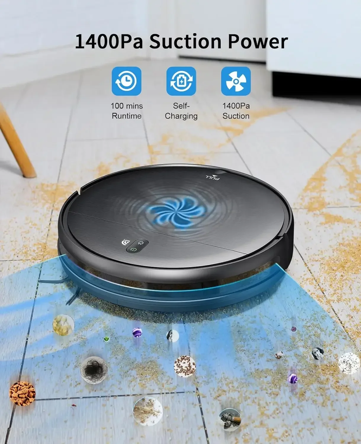 Robot Vacuum and Mop Combo, 2 in 1 Mopping Robot Vacuum Cleaner with Schedule, Wi-Fi/Voice/App, Strong Suction