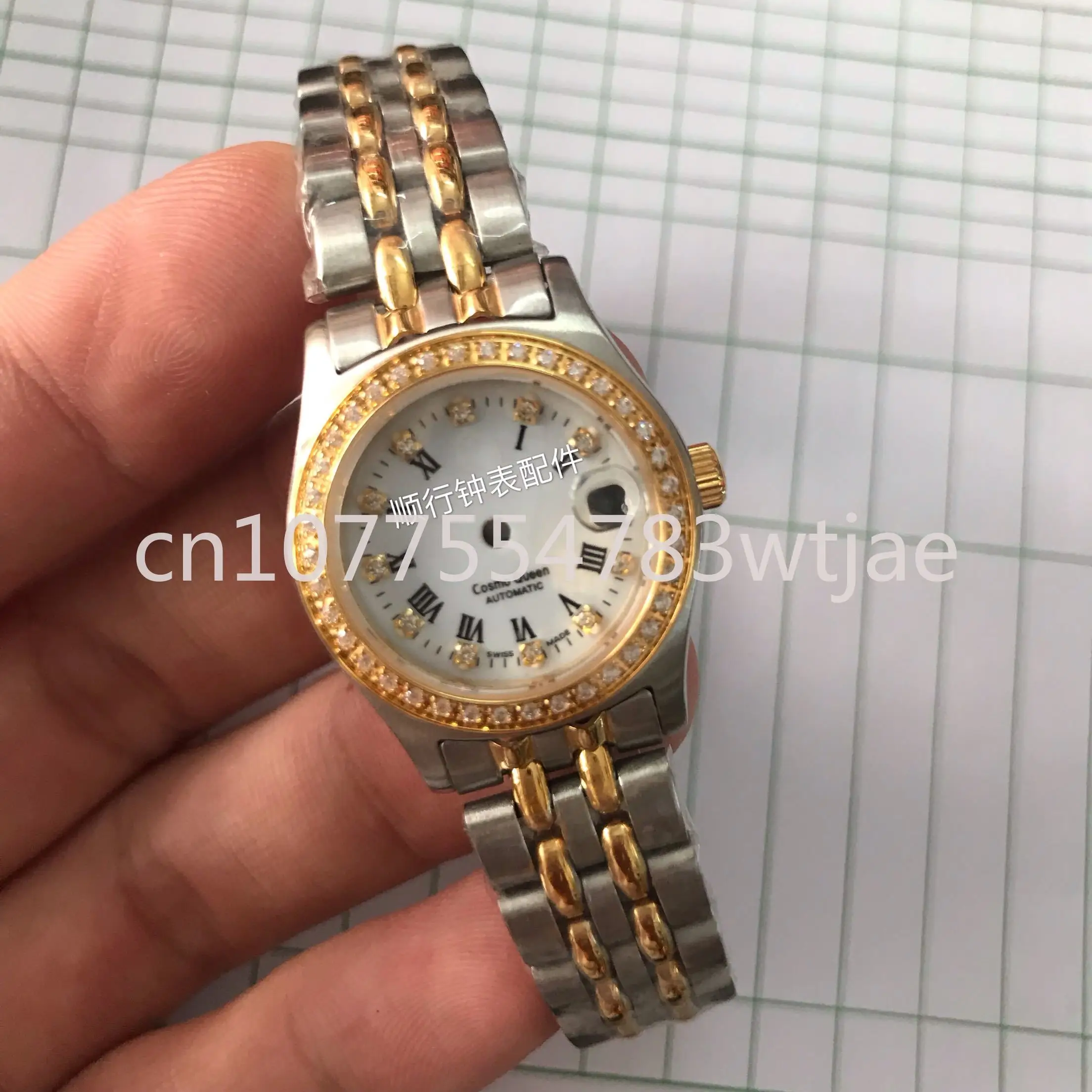 

Watch Accessories 2671 726 Women's Case ETA2671 Movement Case Full SteelSuite Gold Roman Disc