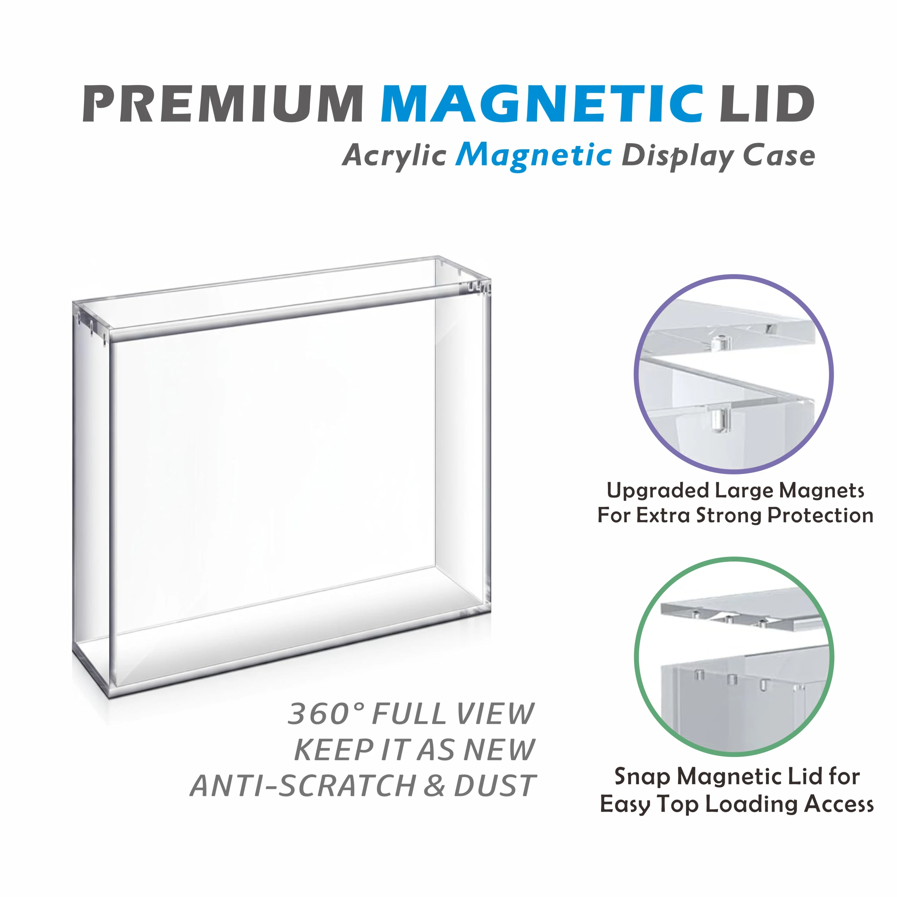 حافظة عرض مغناطيسية من الأكريليك لصندوق MAGIC SCENE BOX مقاس 5 مم حافظات عرض شفافة للمقتنيات