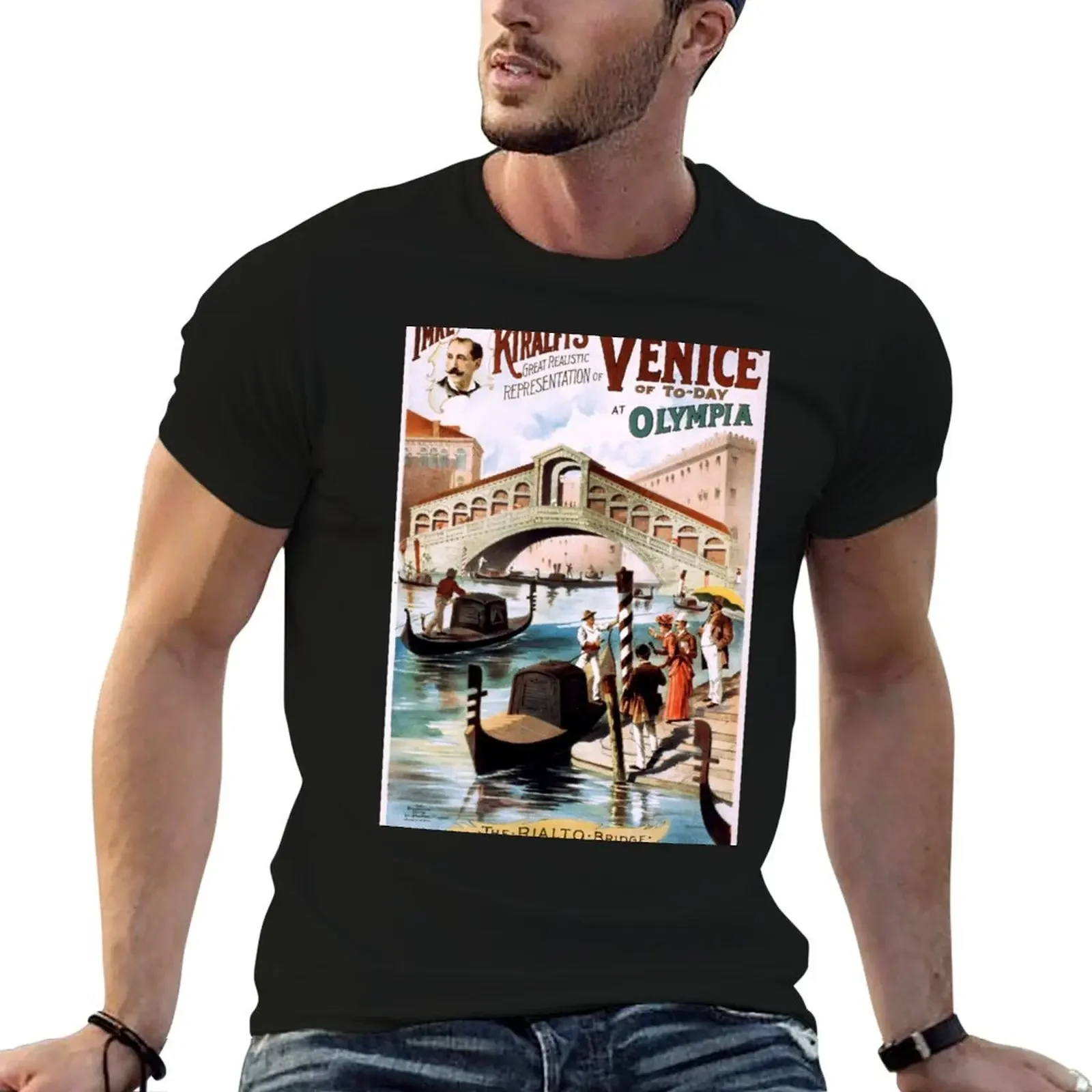 Vintage 1891 Venice Travel Art T-Shirt sweat oversize t-shirts man oversized tshirts personalised mens clothing