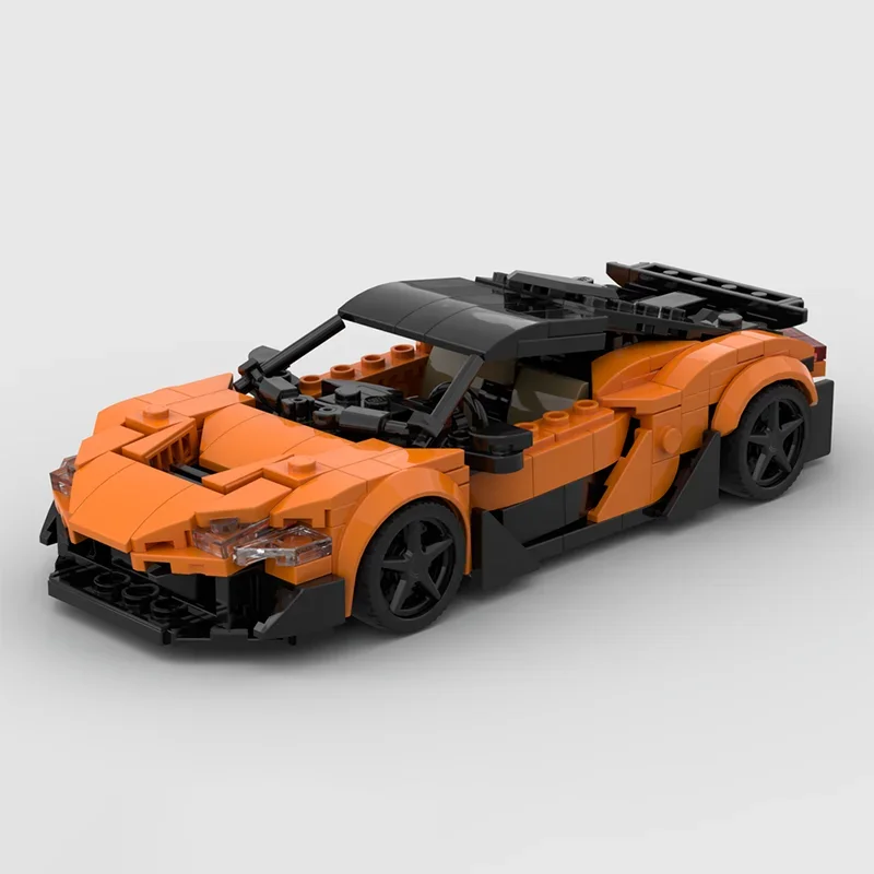 

382 детали MOC McLaren W1 Speed Champion: Гоночный суперкар для города, конструктор, технические строительные блоки, креативные игрушки DIY, подарки