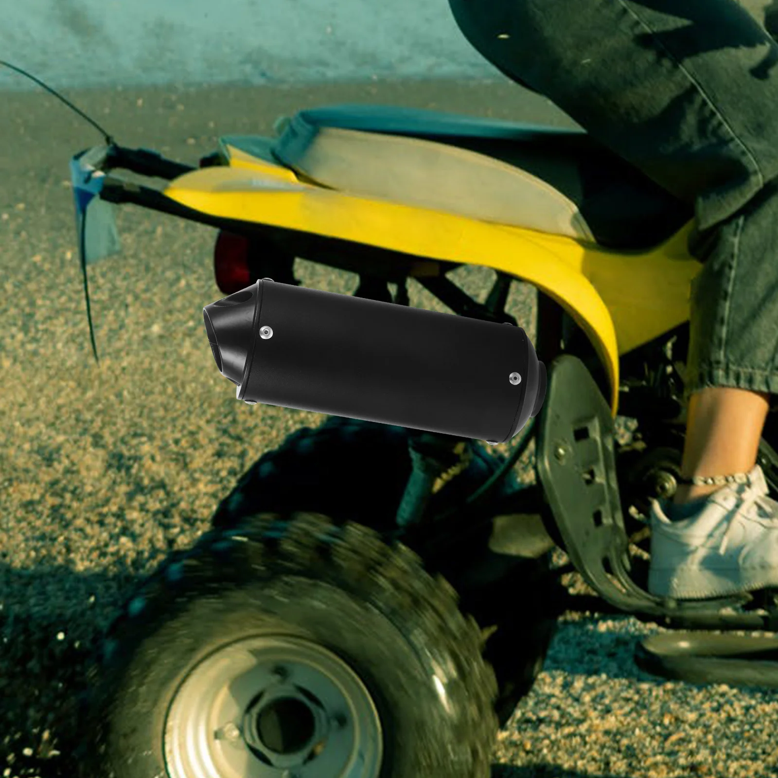 

28mm Motorcycle Exhaust Tip Aluminum Alloy Stable Muffler Replacement Universal Tail Pipe for Atv Off-Road Riding Shock