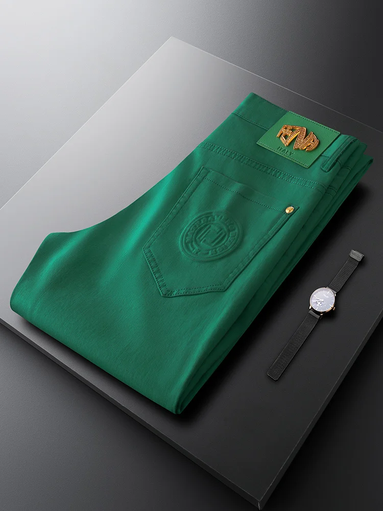 

een Casual Faionable Men's Slim Fit Stretchy Jeans Spring Autumn Wear Resistant Cotton Polyester Blend mid Waist Zipper C...