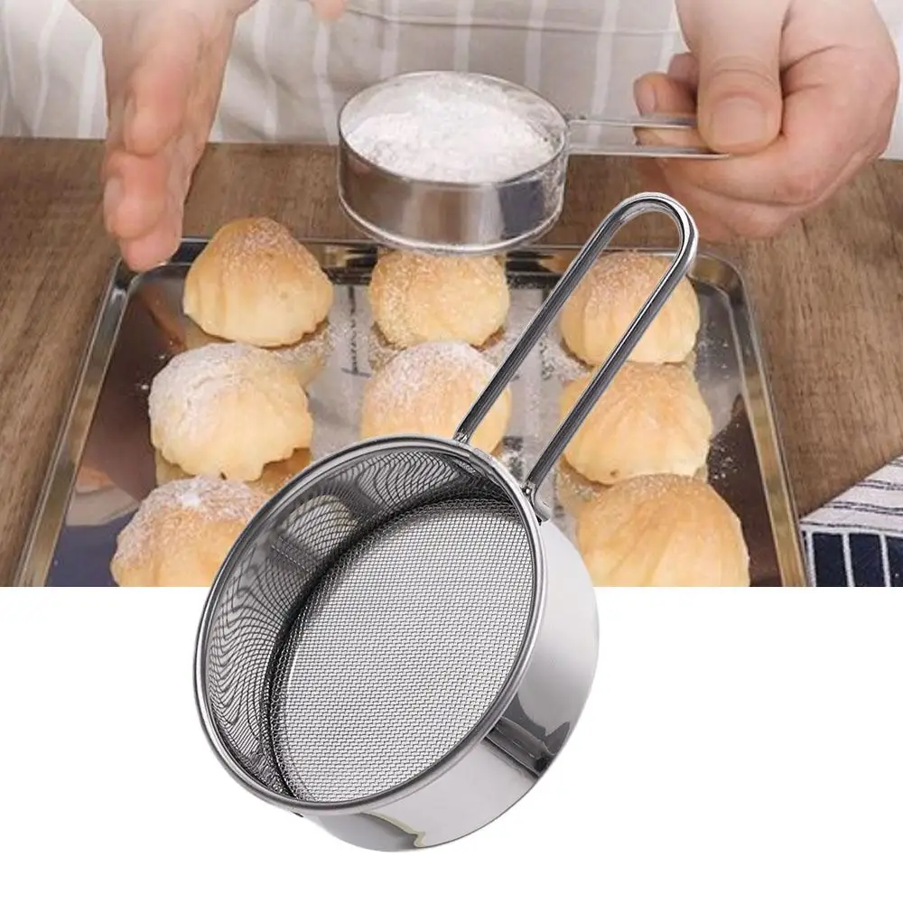 

Baking Handheld Fine Mesh Colander Strainer Flour Sifter Filter Spoon Powder Sieve Sifting Tool