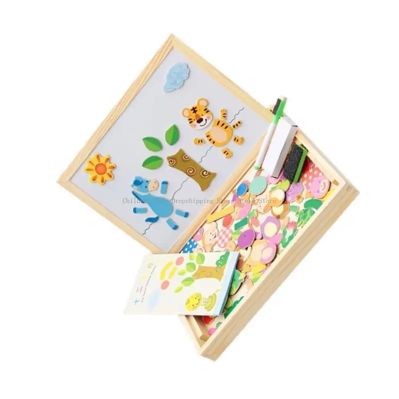 3D ปริศนาไม้รูปร่างปริศนาของเล่นเด็กการ์ตูนเกมกระดานปริศนาการเรียนรู้ของเล่น