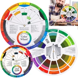 12 Colors Tattoo Color Wheel Paper Card Three-tier Mix Guide Central Circle Rotate Nail Tattoo Printer Pigment Makeup Accesories