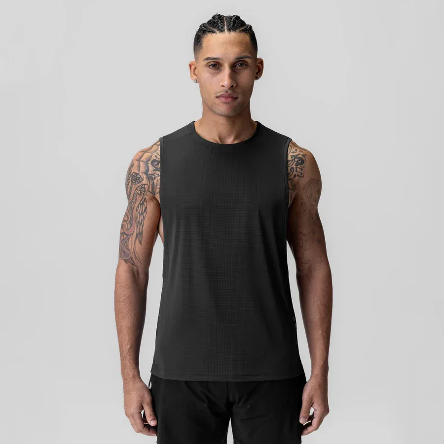 

Summer Fitness Sports Tank Top Men's Breathable Loose Fit Training Sleeveless T-shirt Quick Drying vest male Fitness Clothing