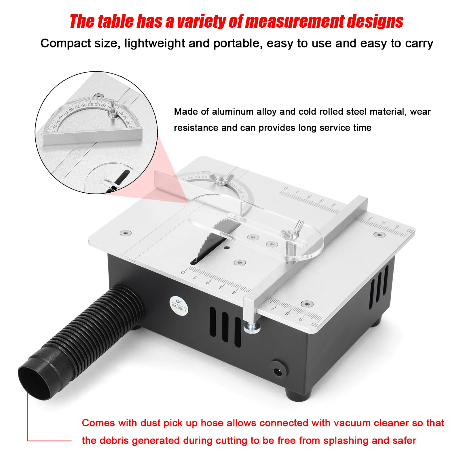 Imagem -02 - Mini Household Bench Saw Faça Você Mesmo Máquina de Corte Marcenaria Serras Tabela 63 mm Lâmina 96w Pequeno