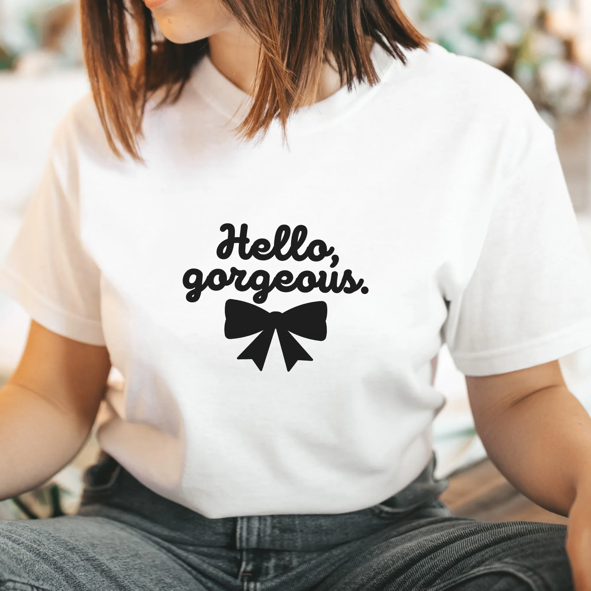 FUNNY GIRL Musical Inspired Hello Gorgeous Theater Kid Broadway Tee | Fanny Brice Theatre Quote Lyric T Shirt Bow Subtle Merch