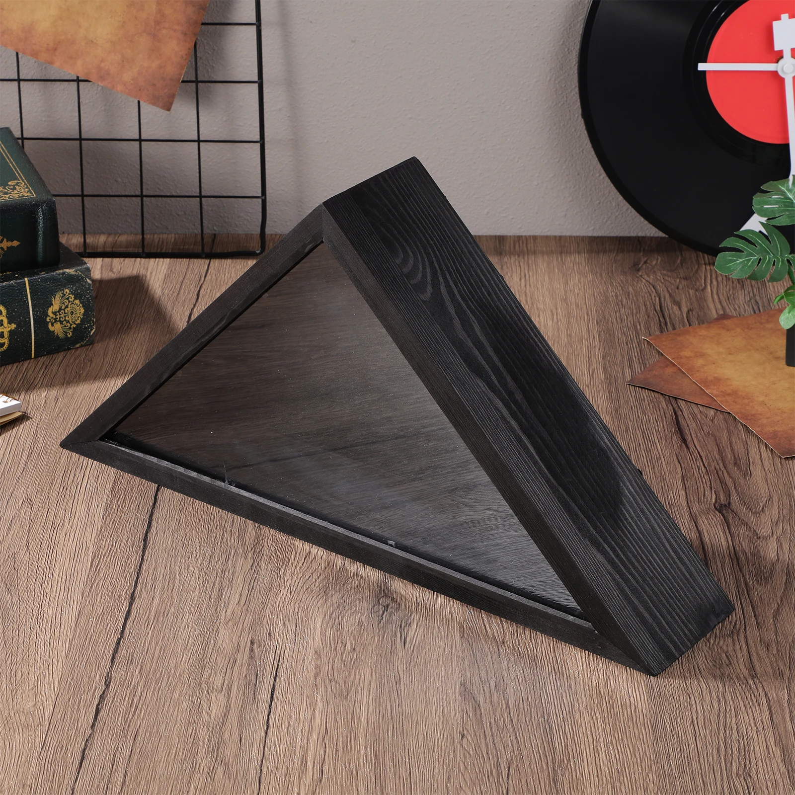 

Wooden Holder Storage Box Wood Container Home Display With Protective Cover Country Style Decor Display