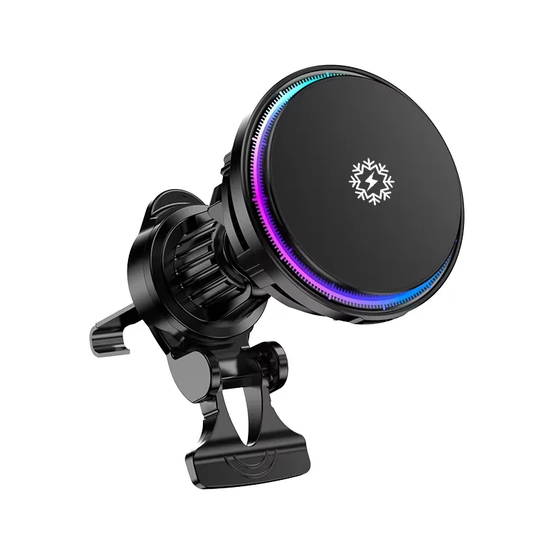 VIKEFON 30 W Eiskühlung Magnetisches kabelloses Autoladegerät Schnellladestation für iPhone 15 14 13 12 Pro Max MacSafe Autotelefonhalter Ständer 6