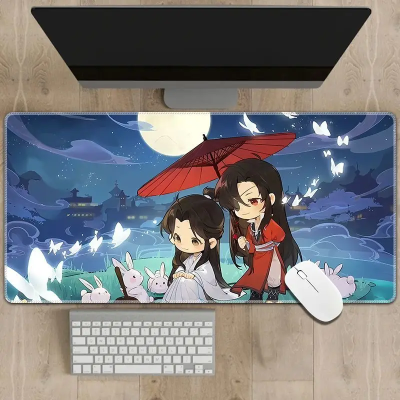 

Heaven official's blessing Mouse pad XXL Xie Lian Office Computer Desk Mat Kawaii Q version mousepad Big tian guan ci fu