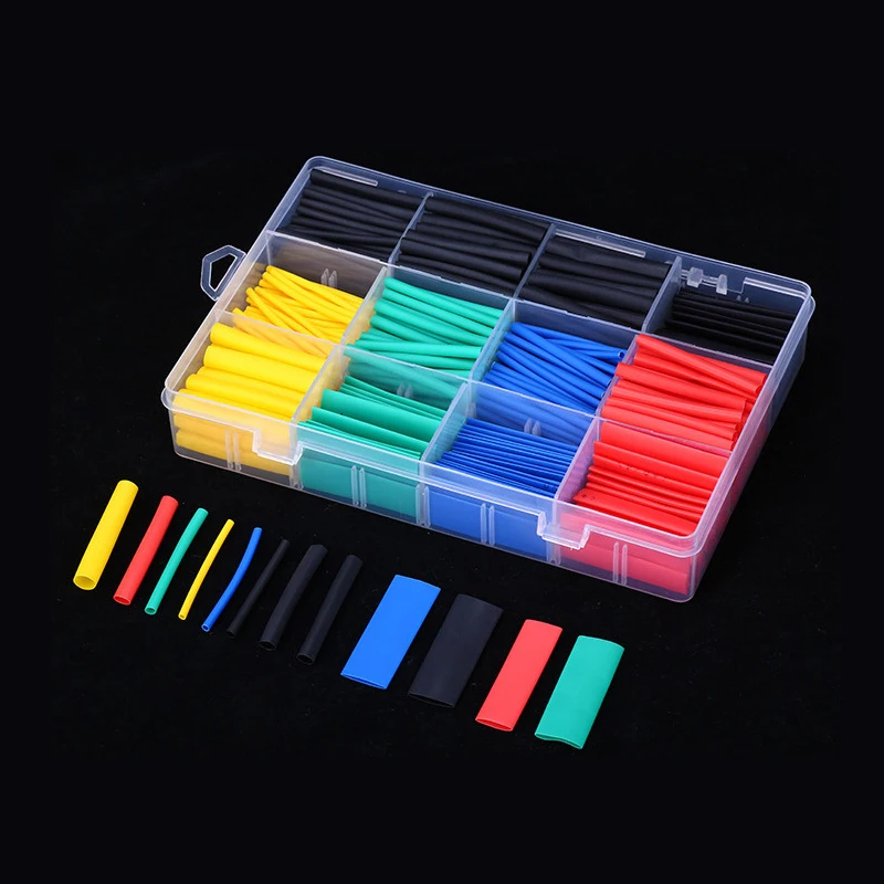 

termoretractil para cables Heat Shrink Tubing Insulation Shrinkable Tubes Assortment Electronic PE Wire Cable Sleeve Kit