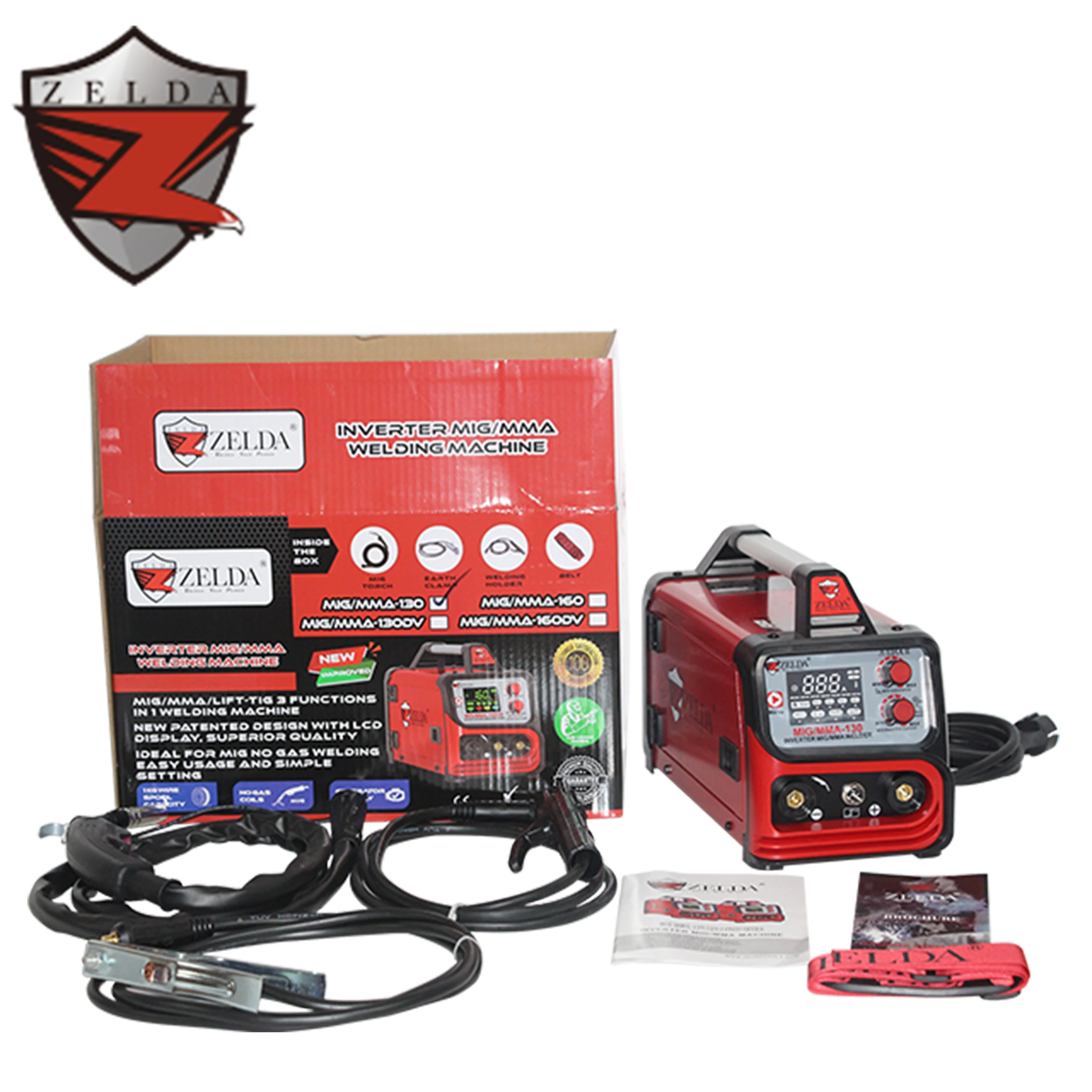 130A Gasless Mig Welding Machine Mag/Mma/Lift Tig 3 in 1 Welder Good Price 2024 NEW