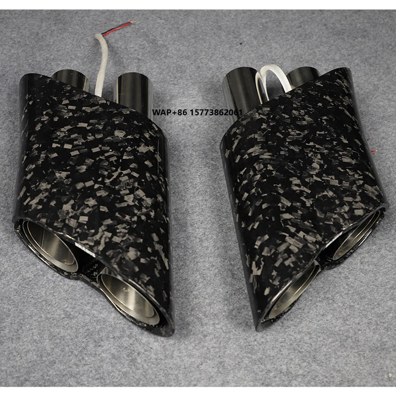 

Car Upgrade Carbon Fiber Shine Exhaust Tailpipe New Condition Fit for BZ 2019-2024 AMG G63 W464 B900 Style