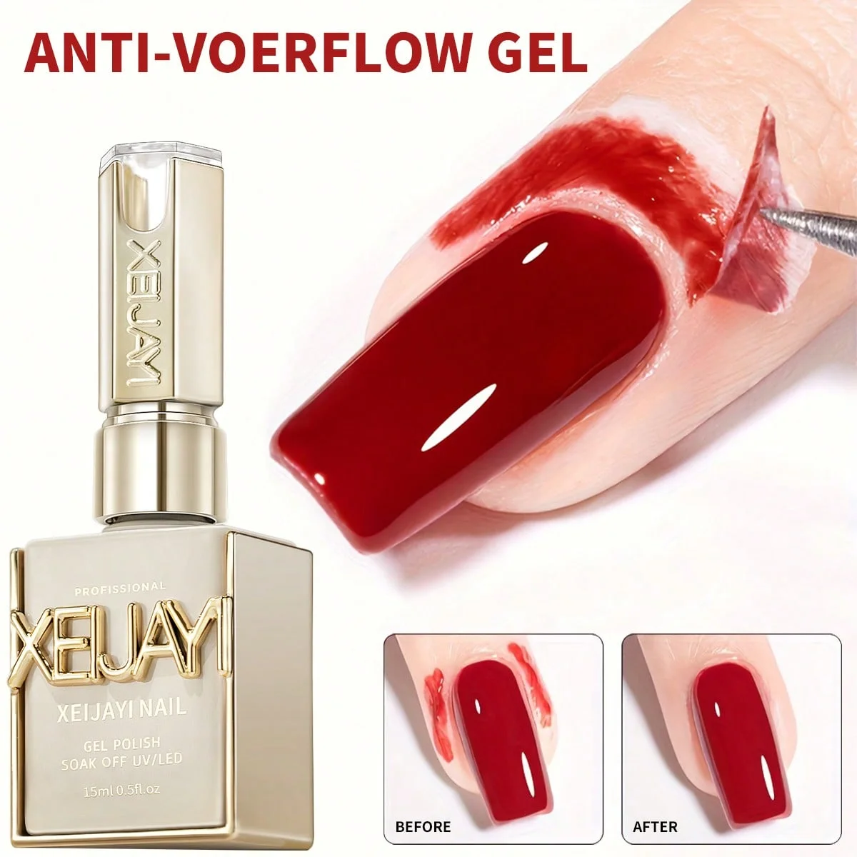 XEIJAYI 15ml Multifunktions-Nagelgel, optionaler Seal-Primer und andere haltbare UV/LED-Produkte, geeignet für Nagelstudios für Frauen.