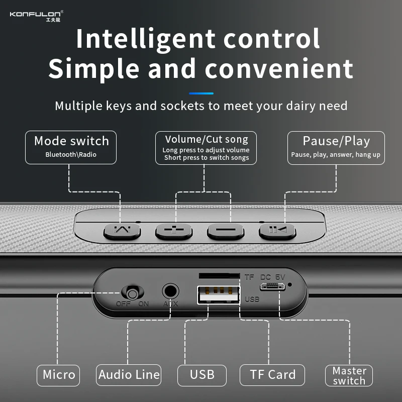 Imagem -03 - Alto-falante Portátil Tws Bluetooth 2000mah Power Bank Suporte 32g Memória Cartão tf Disco u Design de Cabo Aux Lanyard Out Door Camping