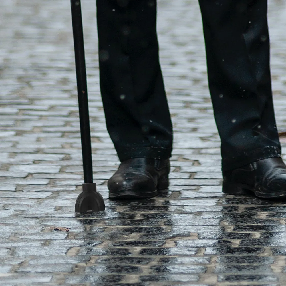 

4Pcs Self-Standing Cane Tips for Elderly Non-Slip Rubber Walking Cane Accessories Enhanced Stability Four-Legged Base Floor