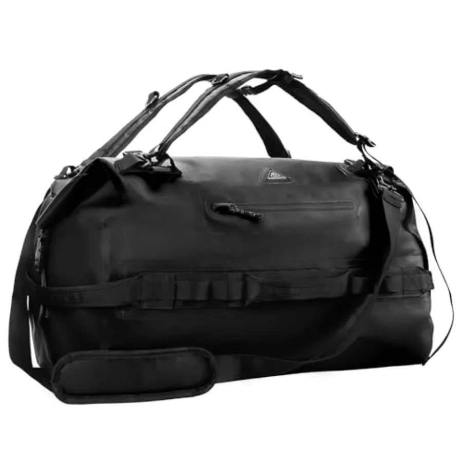 

Большая водонепроницаемая сумка-рюкзак с роллтопом, сверхпрочная, для путешествий на лодке, мотоцикле, каяке, кемпинга, 60 л, износостойкая