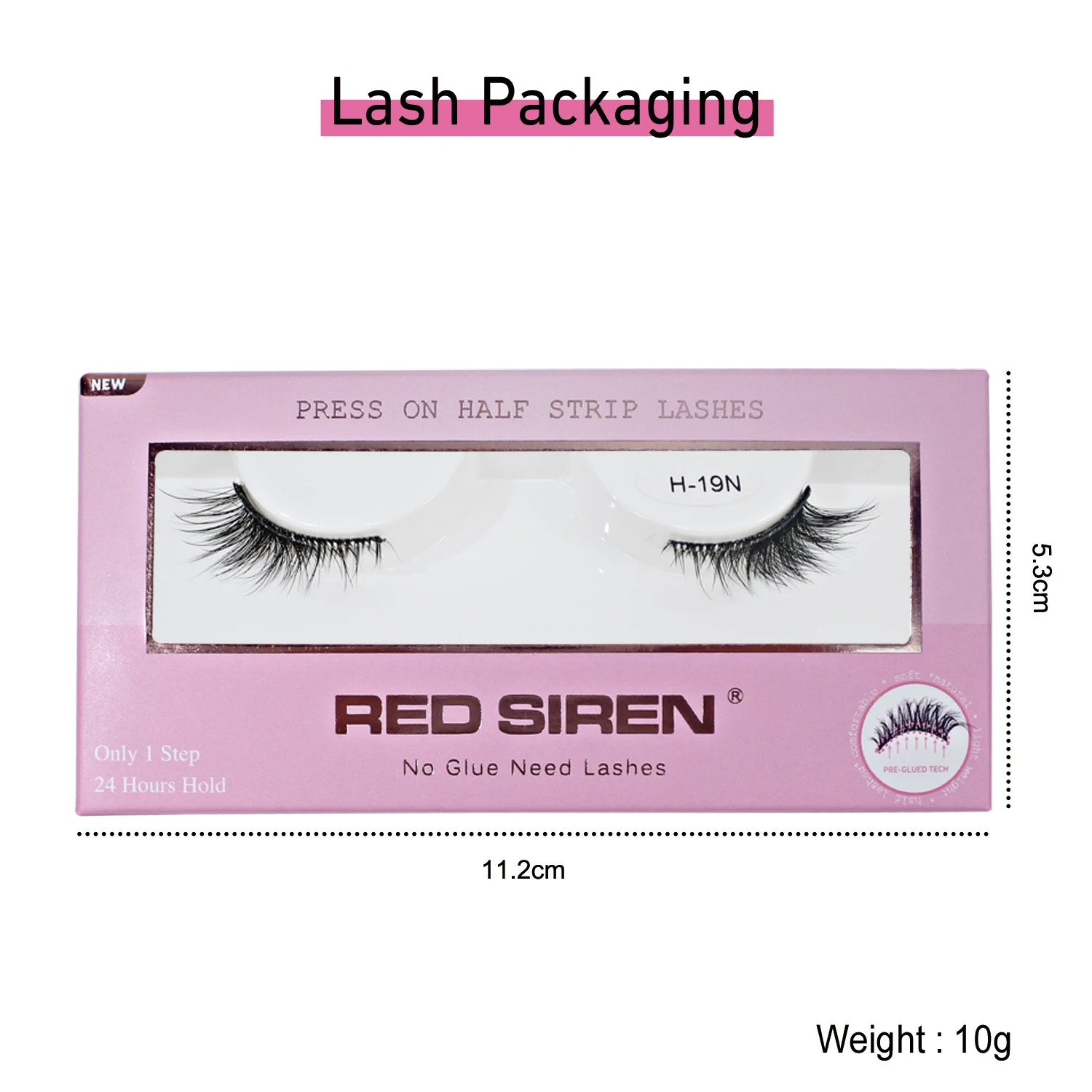 Ciglia a striscia completa precollate Ciglia a pressione autoadesive Mezze ciglia artigianali Logo personalizzato Ciglia a mezza striscia precollate