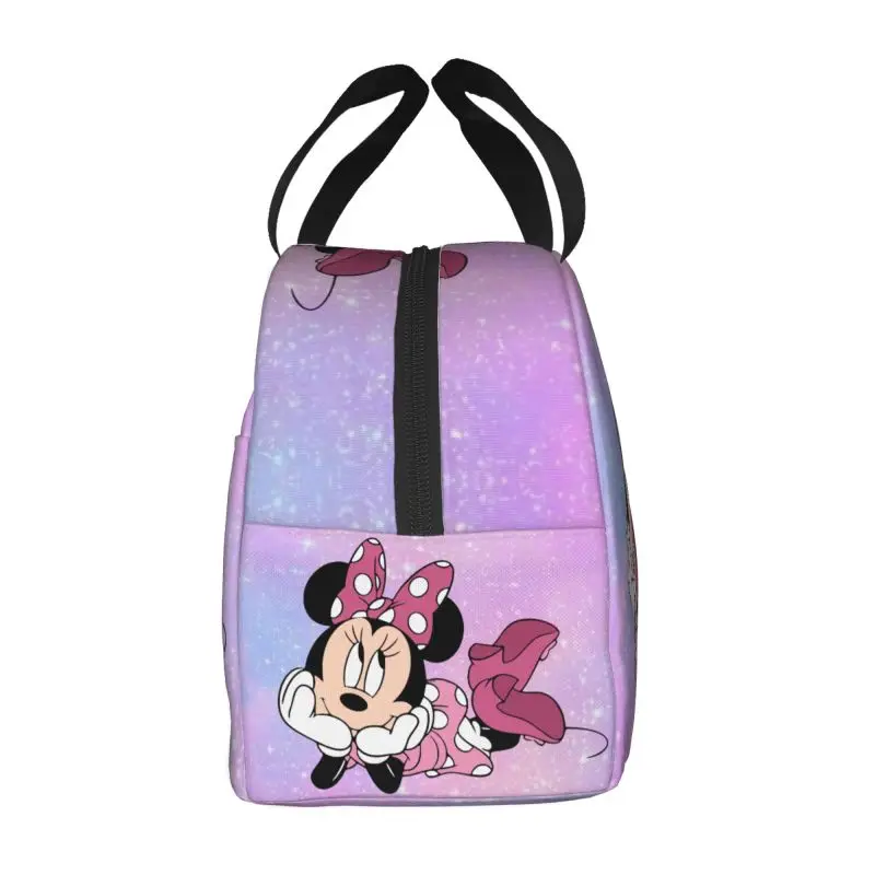 Custom Mickey Mouse Lunch Bag Men Women Thermal Cooler Insulated Lunch Box for School Work Food Picnic Tote Bags