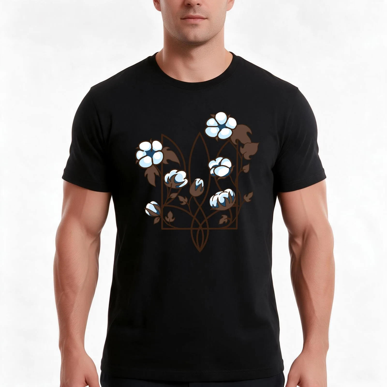 Funny Ukrainian Bavovna - Ukraine Bavovna Trident Tryzub T-Shirt Summer Casual Cotton Tee Oversized Streetwear Tops