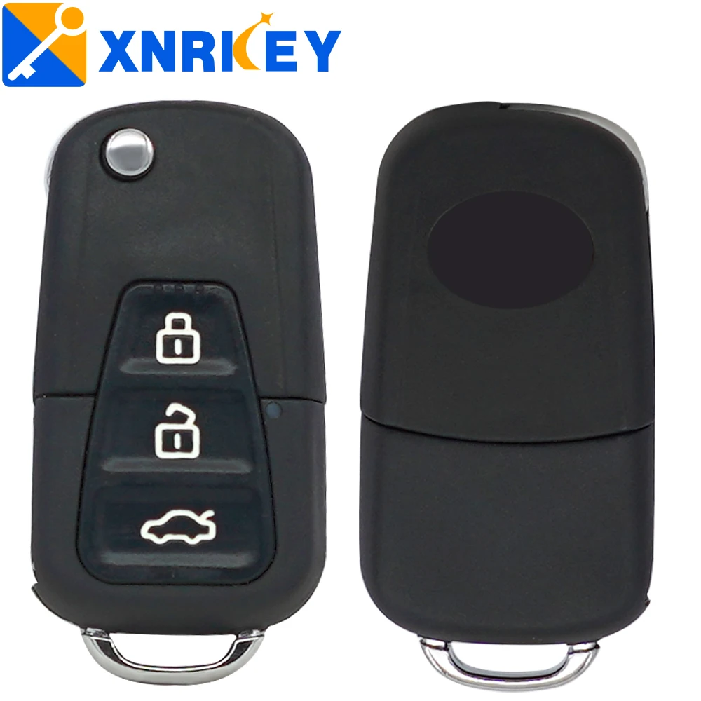 XNRKEY 3 Buttons Flip Car Remote Control Key Shell Fob For Lifan X60 X50 720 Replacement Key Cover Case Shell   No Logo