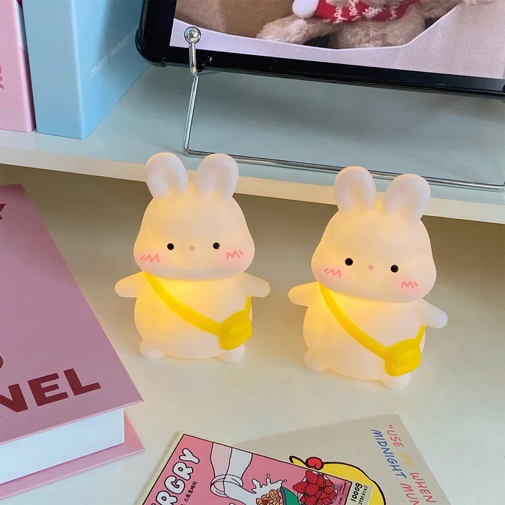 Baby Night Light Cute Rabbit LED Night Lamp Sleep Lamp Touch Sensor Bedroom Night Atmosphere Lamp for Kid Gifts