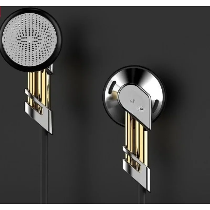 Single action ring flat head HIFI earplugs metal case 4.4 balance earphones