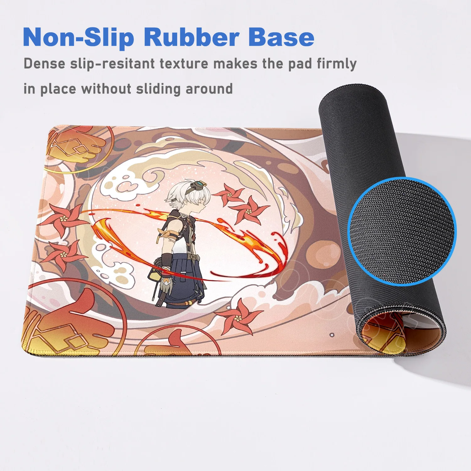 Mondstadt Genshin Impact Character Pattern Mousepad Bennett Kaeya Klee Laptop HD Game Anime Large Mouse Pad PC Keyboard Desk Mat