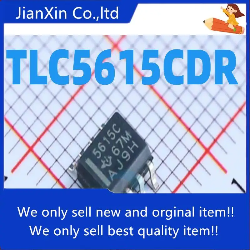 

5pcs 100% orginal new TLC5615C 5615C TLC5615CDR 5615I TLC5615IDR Stable quality