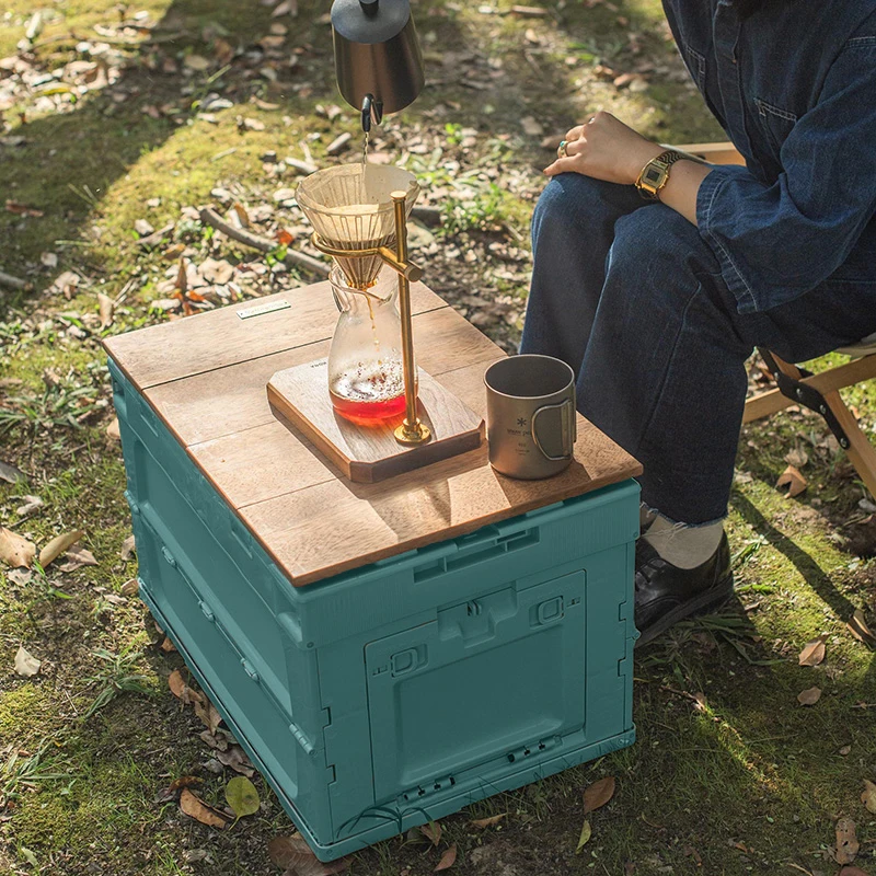 Naturehike Storage Box Outdoor Camping Folding Box with Table Board Camping Gear Box Table Dual Purpose