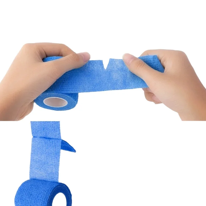 1 Roll Self Adhesive Elastic Bandage 4.5m Colorful Sports Wrap Tape for Finger Joint Knee First Aid Kit Pet Tape