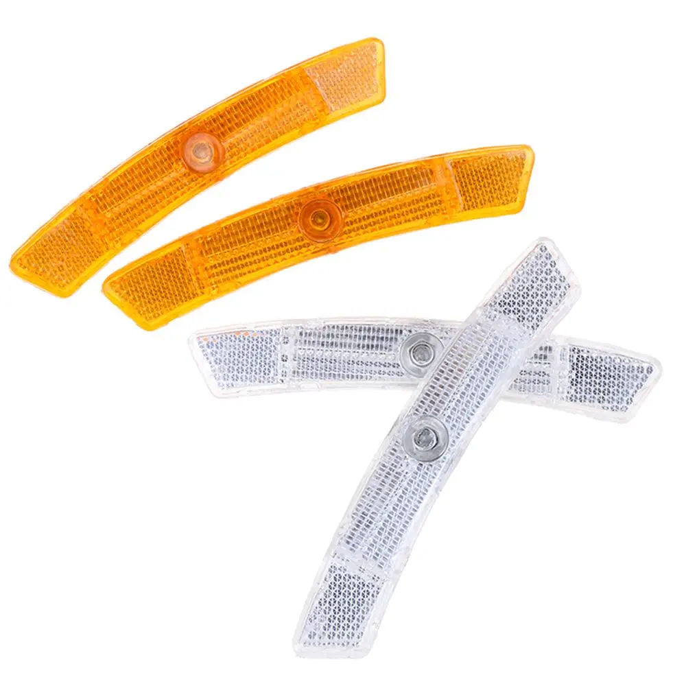 2Pcs Durable Reflective Mount Cycling Safety Warning Wheel Rim Spoke Reflector Reflective Sheet Bicycle Spoke Tube Reflector
