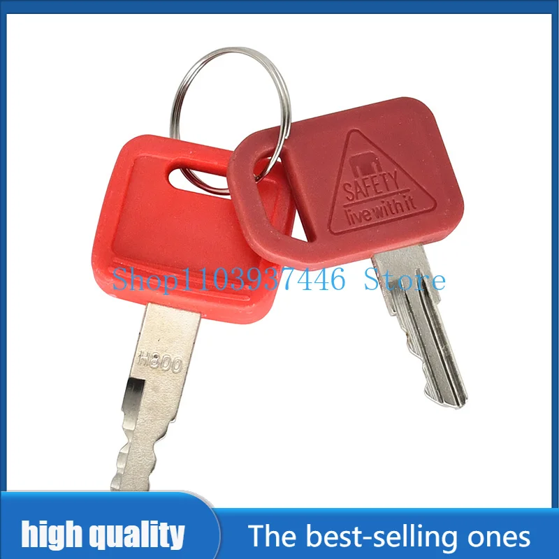 Ignition Key 2pcs H800 AT194969 KV13427 Compatible with Excavator 110 120 120C 120D 130G 135C 135D 135G 160C 160DLC