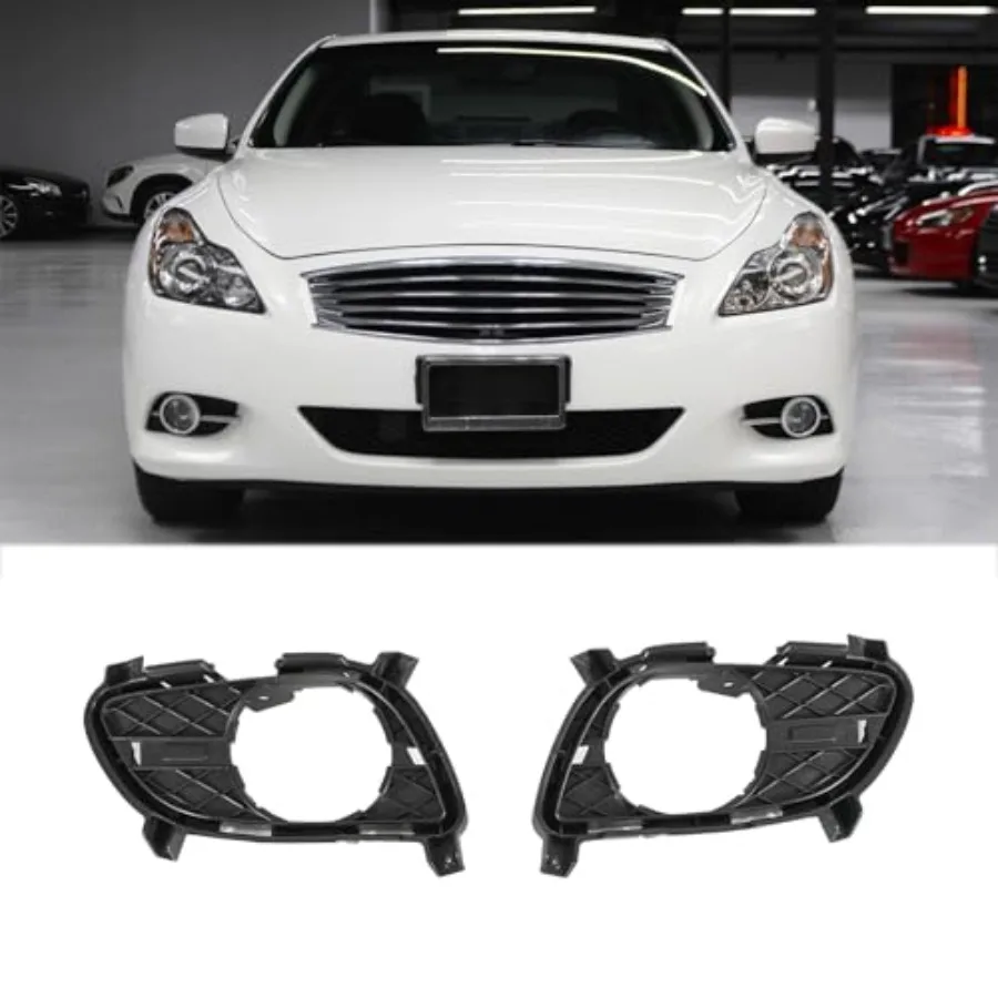

Пара накладок на противотуманные фары для Infiniti G37 Q60 2-дверного купе/кабриолета 2010-2015 годов, передний бампер, замена оригинальной детали 622561NX0A