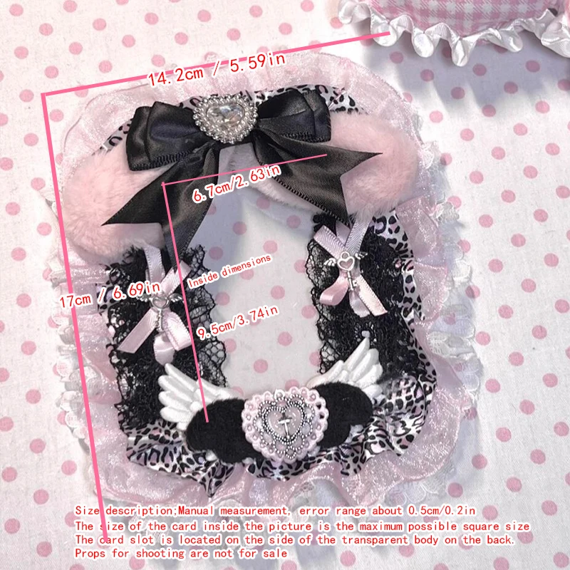 1PC DIY Finished Product Supports Character Photos, Guka Display, Pain Pack, Filling Decoration, Lace Photo Card Holder image 4