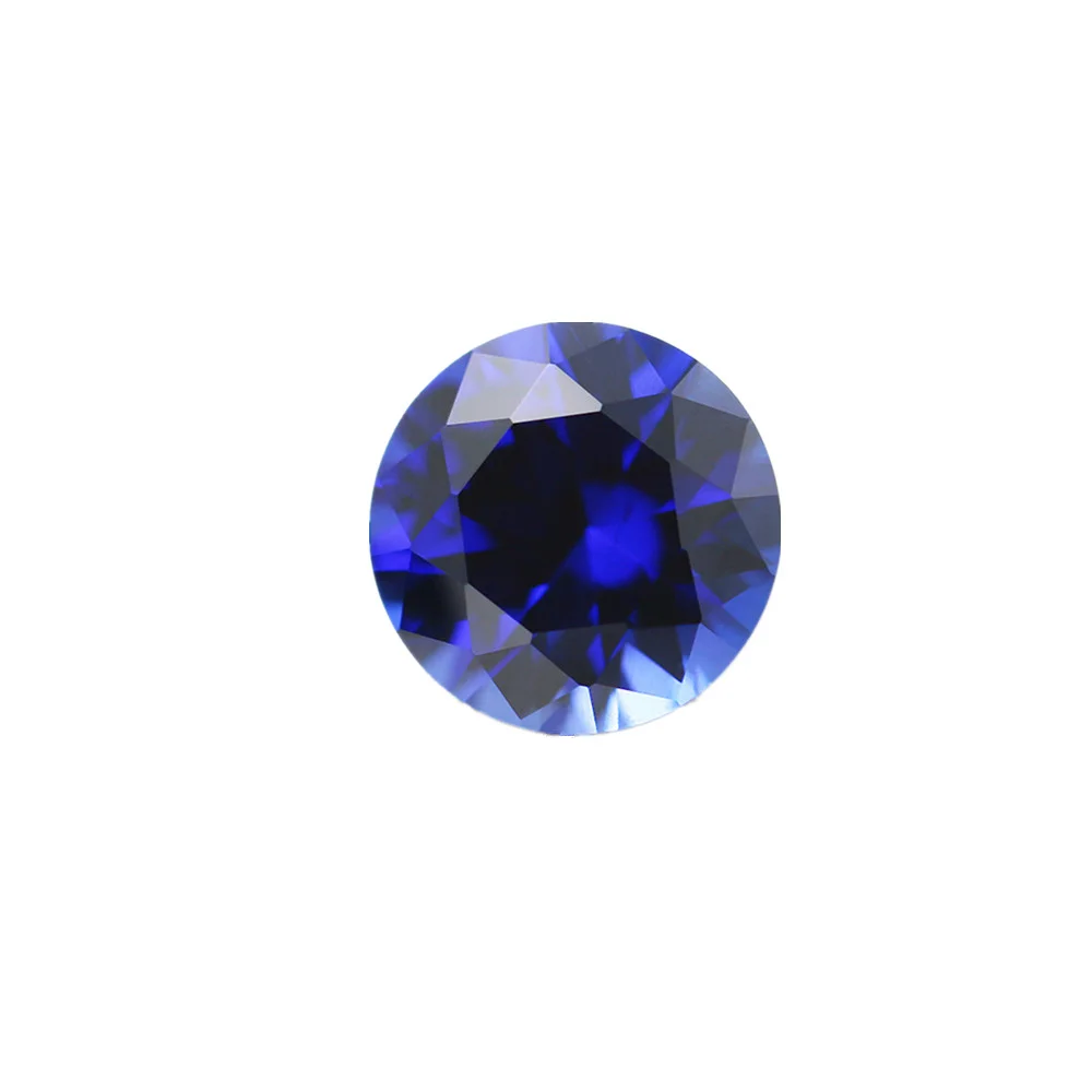 Grade AAA Cutting Round Faceted Sapphire Brilliant Cut Sapphire Mohs Hardness 9 Multiple Sizes to Choose