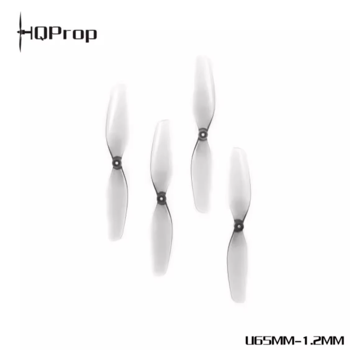 hqprop Ultralight 65mm Propeller 2.56 Inch 2-blade Prop Grey Poly Carbonate-1/1.2/1.5mm Shaft For Fpv Racing Drone Toy Parts