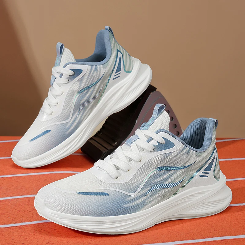 Men's breathable mesh sneakers summer soft-sole anti-slip casual running shoes fashion students lightweight speed sports shoes