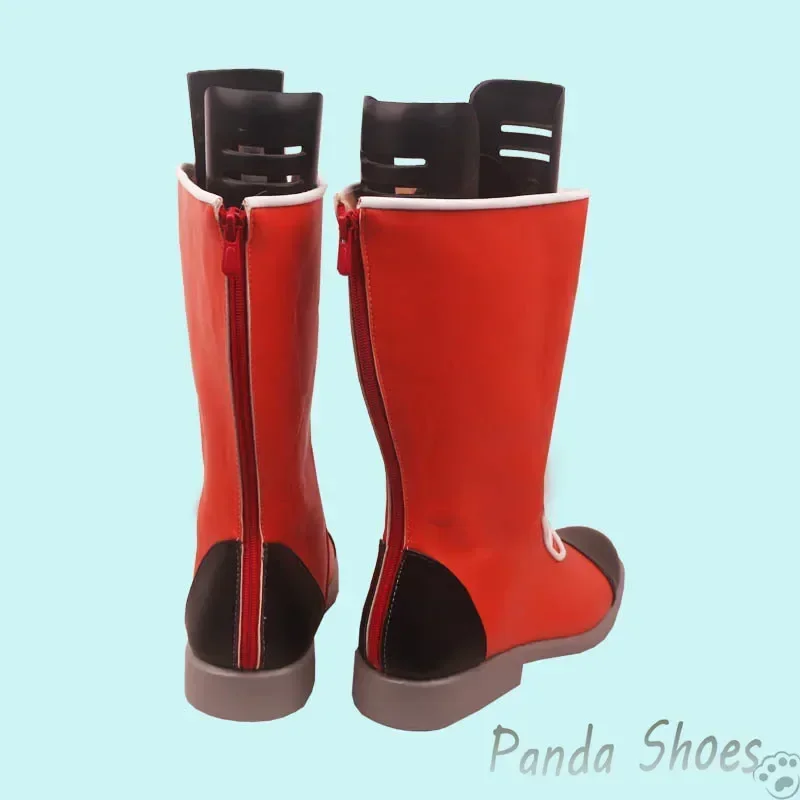 JoJo'sBizarreAdventure Otoishi Akira Scarpe Cosplay Anime Stivali Lunghi Rossi JOJO Costume Cosplay Prop Scarpe per la Festa di Halloween