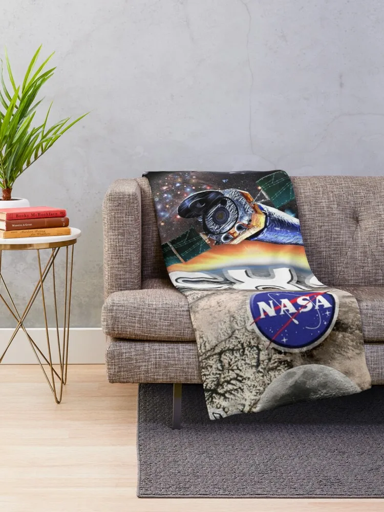 Chandra Telescope CXO Logo with the Universe! Throw Blanket blankets ands sofa bed Thins Blankets