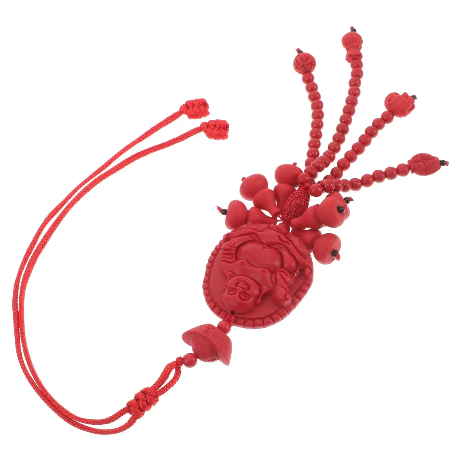 

Car Accessories Rear View Mirror Hanging Charms Decorative Gourd Shape Durable Material Car Decor Pendant Chinese Style Ornament