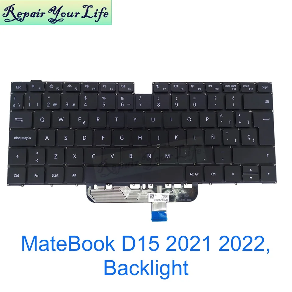 Backlit Keyboard for Huawei MateBook D15 BOHK WAX9X WAP9R, 2022