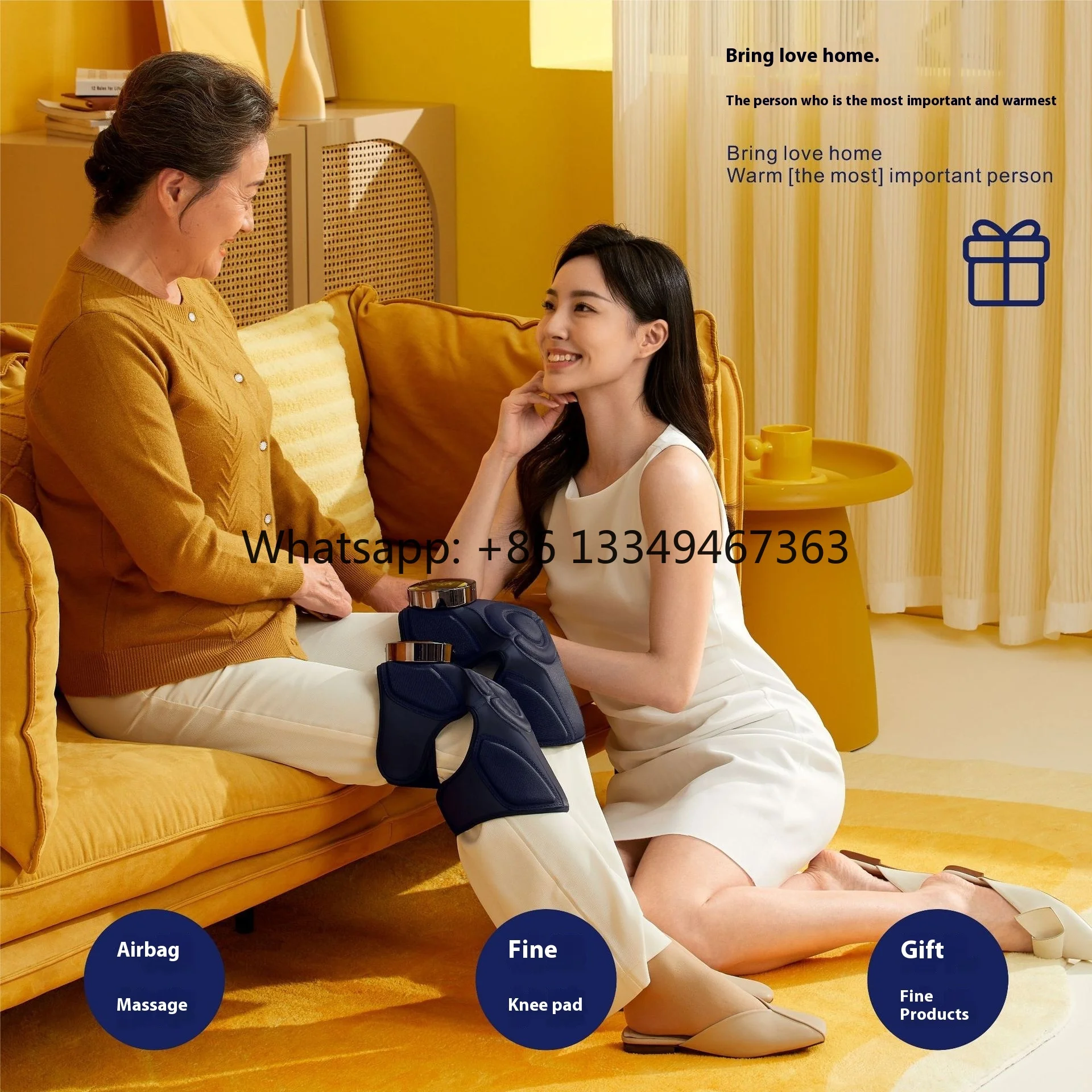 Customized NTC Intelligent Temperature Control Knee Air Bag Massager Fully Surrounded Air Pressure Vibration Fitness Safety