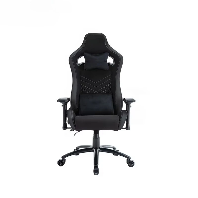 Silla de terciopelo giratoria ergonómica reclinable LED ajustable Sillas Gaming Rgb