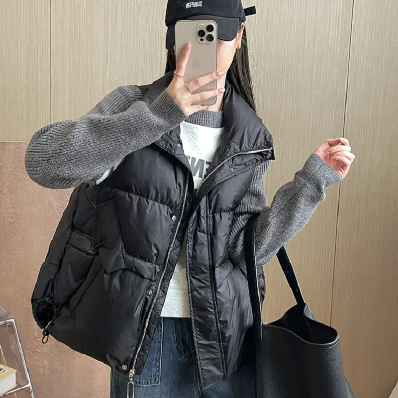 Women's Fall Winter Tops Coat Vest Vest Down Sleeveless Waistcoat Vintage Simple Comfortable Loose Casual Advanced Soft Niche
