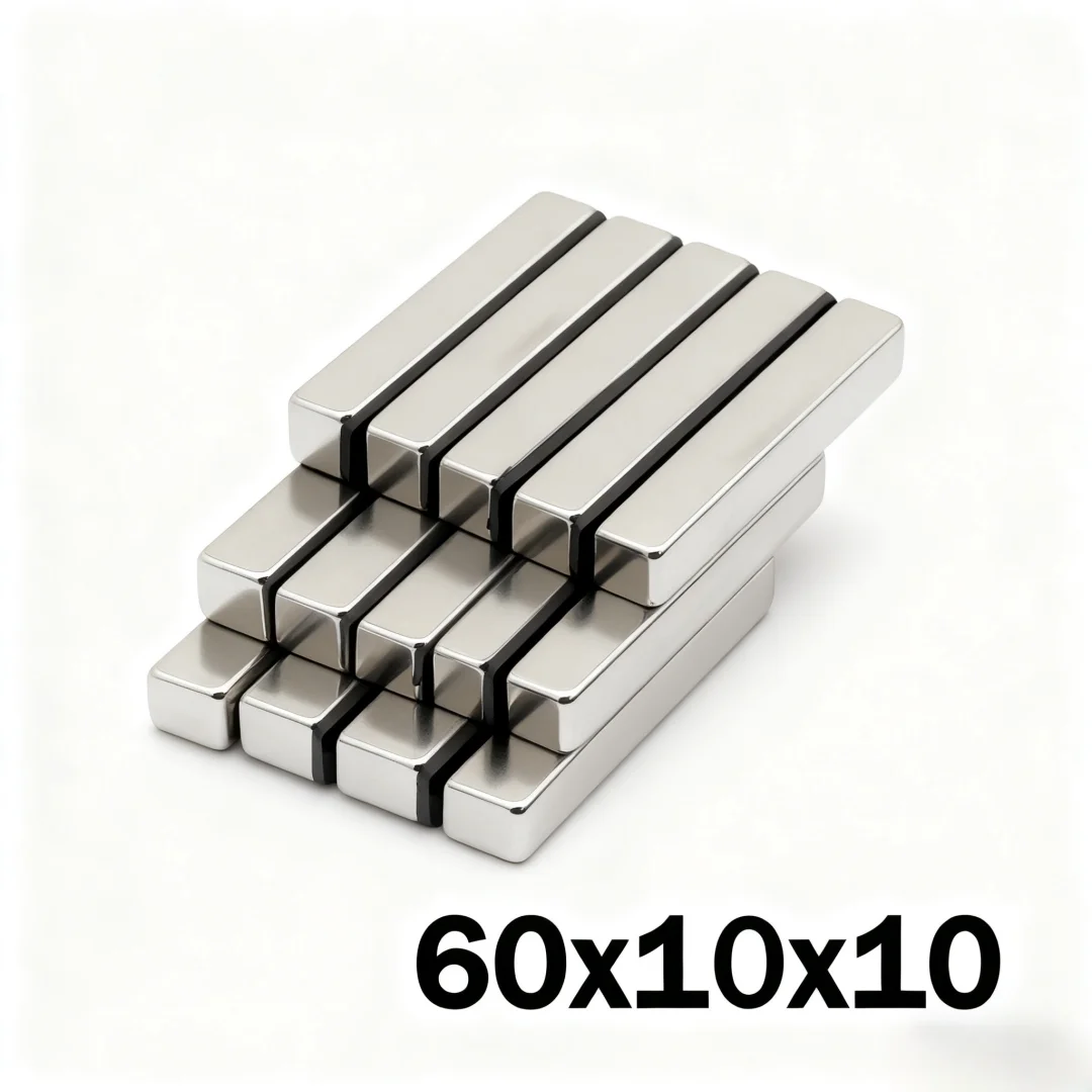 60x10x10mm Super Strong Magnet N35 Block Magnetic NdFeB Neodymium Magnet Powerful Disc imanes Refrigerator Magnets