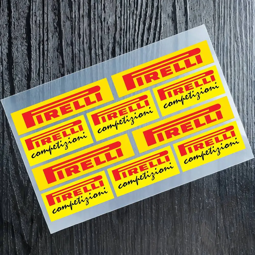 For PIRELLI Reflective Motorcycle Stickers, 3M Safety Warning At Night In The Dark Scooter Helmets